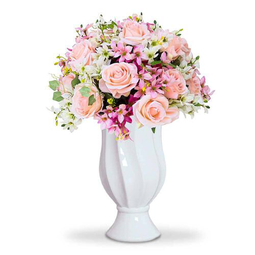 Flores e árvores artificiais